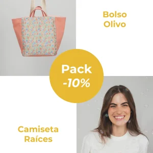 Pack Bolso Olivo + Camiseta Raíces